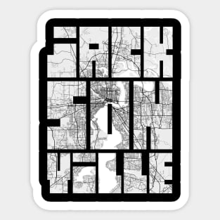 Jacksonville, USA City Map Typography - Light Sticker